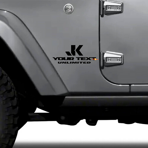 Set de décalcomanies latérales en vinyle personnalisées JK Unlimited pour Jeep Wrangler