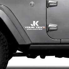 Set de décalcomanies latérales en vinyle personnalisées JK Unlimited pour Jeep Wrangler_2