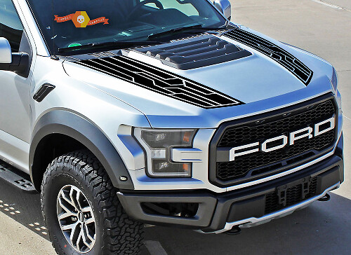Autocollant de kit graphique de capot Ford F150 Raptor 2017-2018
