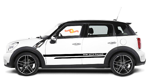 Kit de décalcomanies vinyle bandes latérales style Mini All4 Racing pour MINI Countryman R60