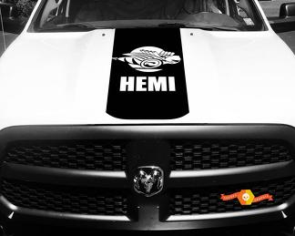 Dodge Ram 1500 2500 3500 Vinyl Racing Stripe Rumble Bee Hemi Hood Stickers Autocollants #10
