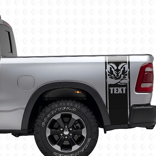Ensemble de décalcomanies en vinyle style bande latérale Hemi personnalisée pour Dodge Ram 1500 2500