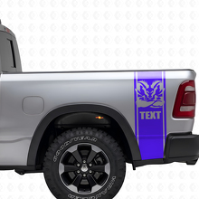 Ensemble de décalcomanies en vinyle style bande latérale Hemi personnalisée pour Dodge Ram 1500 2500_2