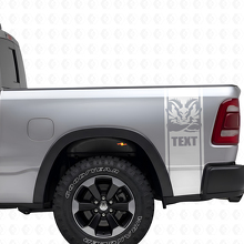 Ensemble de décalcomanies en vinyle style bande latérale Hemi personnalisée pour Dodge Ram 1500 2500_5