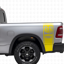Ensemble de décalcomanies en vinyle style bande latérale Hemi personnalisée pour Dodge Ram 1500 2500_6