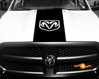 Dodge Ram 1500 Vinyle Decal HOOD Ram Head Racing HEMI Stripe Stickers #48
