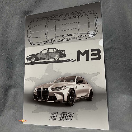 Panneau d'Art Mural de Garage en Acrylique Brillant Custom M3 G80 pour les fans de BMW