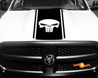 1500 2500 3500 Ram Truck Punisher Vinyl Racing Stripe Hood Sticker Autocollant #88
