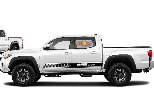 2X Toyota Tacoma TRD 4x4 Sport jupe latérale Vinyle Autocollant graphique 2016-2019
