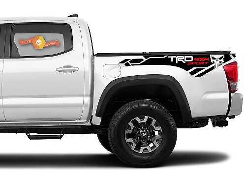 2 X Toyota Tacoma Trd Pro 4x4 2016-2020 autocollant en vinyle latéral
