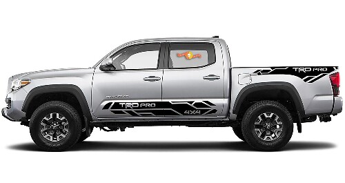Kit de décalcomanies latérales en vinyle style techno TRD Pro 4x4 pour Toyota Tacoma 2016-2020