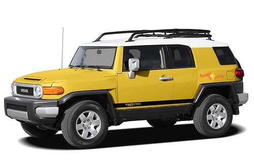 2X Toyota FJ cruiser TRD côté vinyle décalcomanies graphique rallye autocollant kit
