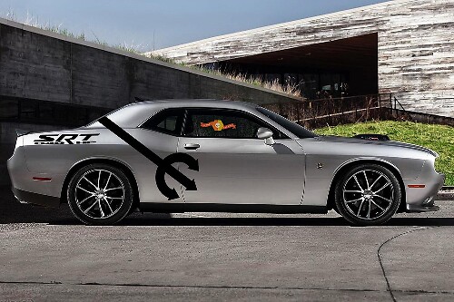 2 côtés Dodge Challenger DEMON Pitchfork SRT 840 HP autocollants en vinyle latéraux autocollants graphiques-3
