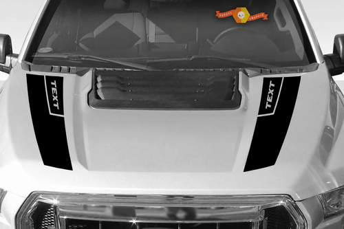 Autocollants vinyle personnalisés pour capot Kit de stickers rallye ensemble de 2 pour musclecar camion camion puissant 2016-2018 8321