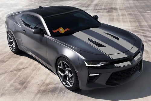 Autocollant Vinyle à Bandes Doubles pour Capot pour Chevrolet Camaro 2016-2018