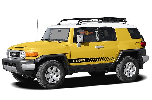 Autocollant en vinyle à dégradé linéaire pour la portière du Toyota FJ Cruiser