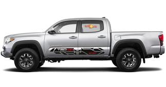 2X Toyota Tacoma Trd 4x4 Sport Scull Punisher jupe latérale Vinyle Stickers 2016-2020
