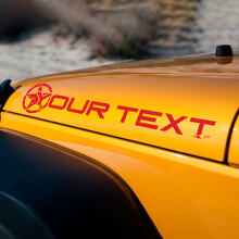 Autocollant vinyle capot édition étoile militaire personnalisée pour Jeep Wrangler 3