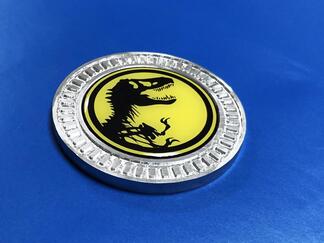 Badge 3D Jurassic Park Emblème de côté de lit en métal en aluminium pour Jeep Wrangler JL JK YJ TJ
