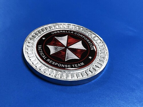 Badge 3D Umbrella Corp Team, emblème latéral de lit en métal et aluminium pour Jeep Wrangler JL JK YJ TJ
