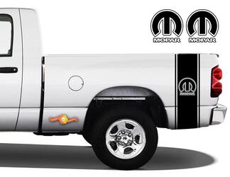 1500 2500 Ram camion vinyle autocollant bande de chevet Mopar Logo autocollants
