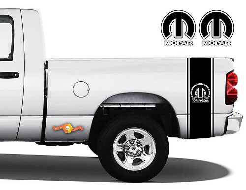 Ensemble d'autocollants en vinyle bande latérale style Mopar pour Dodge Ram 1500-3500