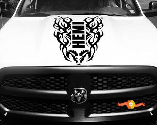 Autocollant de capot Tribal Vinyl Stripe pour Dodge Ram 1500 Hemi Racing Sticker 4x4
