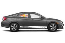Autocollants en vinyle à rayures de bas de caisse de course pour Honda Civic Sport
 3