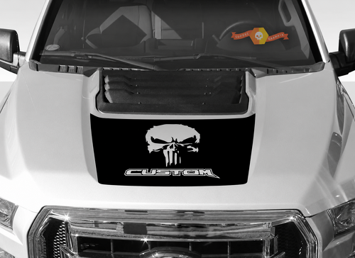 Autocollants vinyle graphiques bande de course capot Punisher SVT pour Musclecar camion pick-up puissant 2015-2019 8422