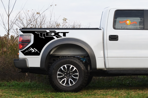 Autocollants Vinyles Graphiques de Chevet Montagnes Personnalisés pour Musclecar power truck 2010-2014