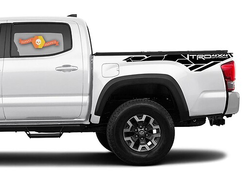 2 autocollants tout-terrain Toyota Tacoma 2016-2019 3ème génération TRD 4x4 Offroad
