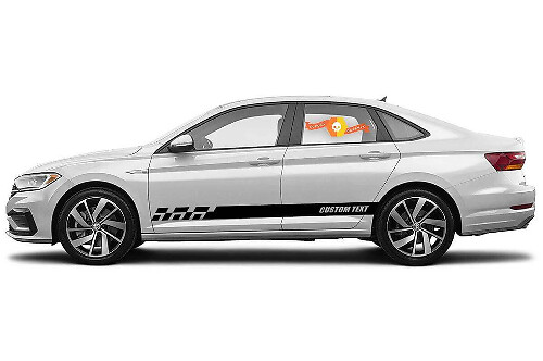 Autocollants en vinyle à rayures pour panneau à bascule de course pour Volkswagen Jetta GLI
