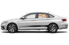 Autocollants en vinyle à rayures pour panneau à bascule de course pour Volkswagen Jetta GLI
 4