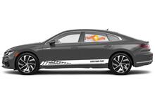 Autocollants en vinyle à bandes de bas de caisse de course pour Volkswagen Arteon R-Line
 2