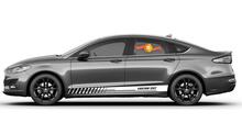 Autocollants en vinyle à rayures de panneau à bascule de course pour Ford Fusion
 4