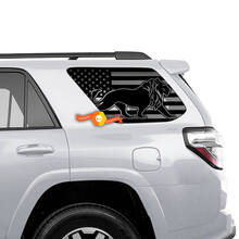 Autocollant de fenêtre latérale arrière, drapeau américain Lion pour toute voiture
 2