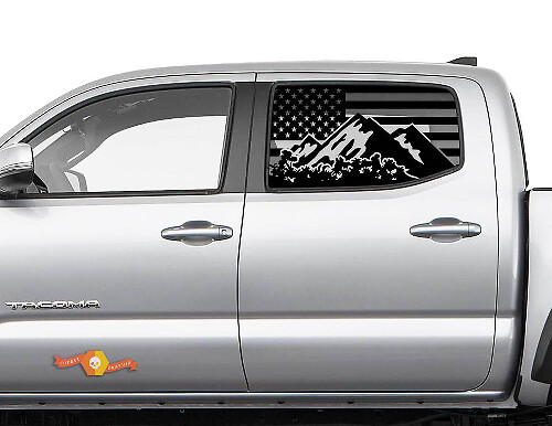 Autocollant en vinyle drapeau des USA sur fenêtre latérale pour Toyota Tacoma