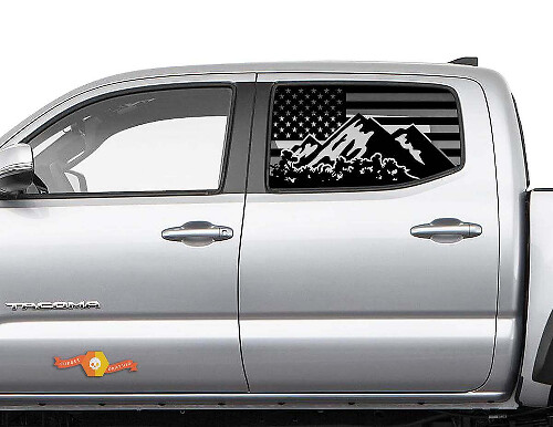 Autocollant en vinyle drapeau des USA sur fenêtre latérale pour Toyota Tacoma