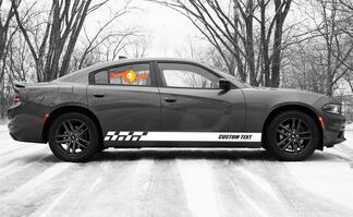 Autocollants en vinyle à rayures pour panneau à bascule de course pour Dodge Charger SXT
