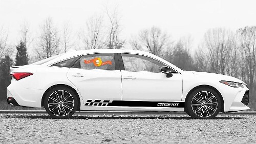 Autocollants en vinyle à rayures pour panneau à bascule de course pour Toyota Avalon
