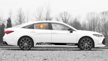 Autocollants en vinyle à rayures pour panneau à bascule de course pour Toyota Avalon
 2