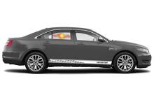 Autocollants en vinyle à rayures de bas de caisse de course pour Ford Taurus
 2