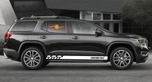 Autocollants en vinyle à rayures de bas de caisse de course pour GMC Acadia
 4