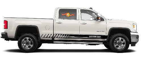Autocollant Vinyle à Bandes d’Accent Personnalisées pour Bas de Porte GMC Sierra HD