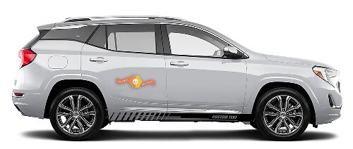 Autocollants de décalcomanies en vinyle à rayures de panneau à bascule de course pour GMC Terrain
