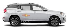 Autocollants de décalcomanies en vinyle à rayures de panneau à bascule de course pour GMC Terrain
 3