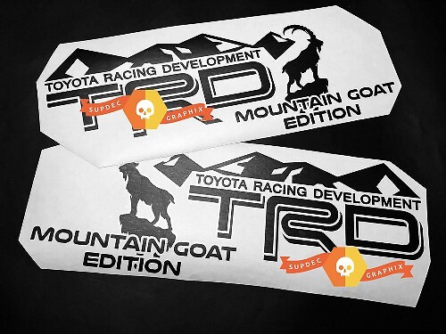 Autocollant vinyle universel TRD Mountains Goat Edition pour Toyota FJ Cruiser