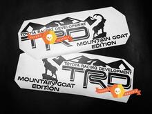 Paire d'autocollants latéraux en vinyle TRD Mountains Goat Edition pour Toyota 4Runner Tundra Tacoma FJ Cruiser
 3