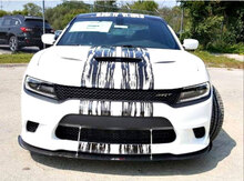 Dodge Challenger Charger ScatPack style Splash Grunge Stripes Kit Hell Cat Vinyl Decal Graphic
 2