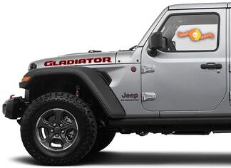 Autocollant de capot bicolore pour Jeep Gladiator 2019 2020 2021 pour les deux côtés
